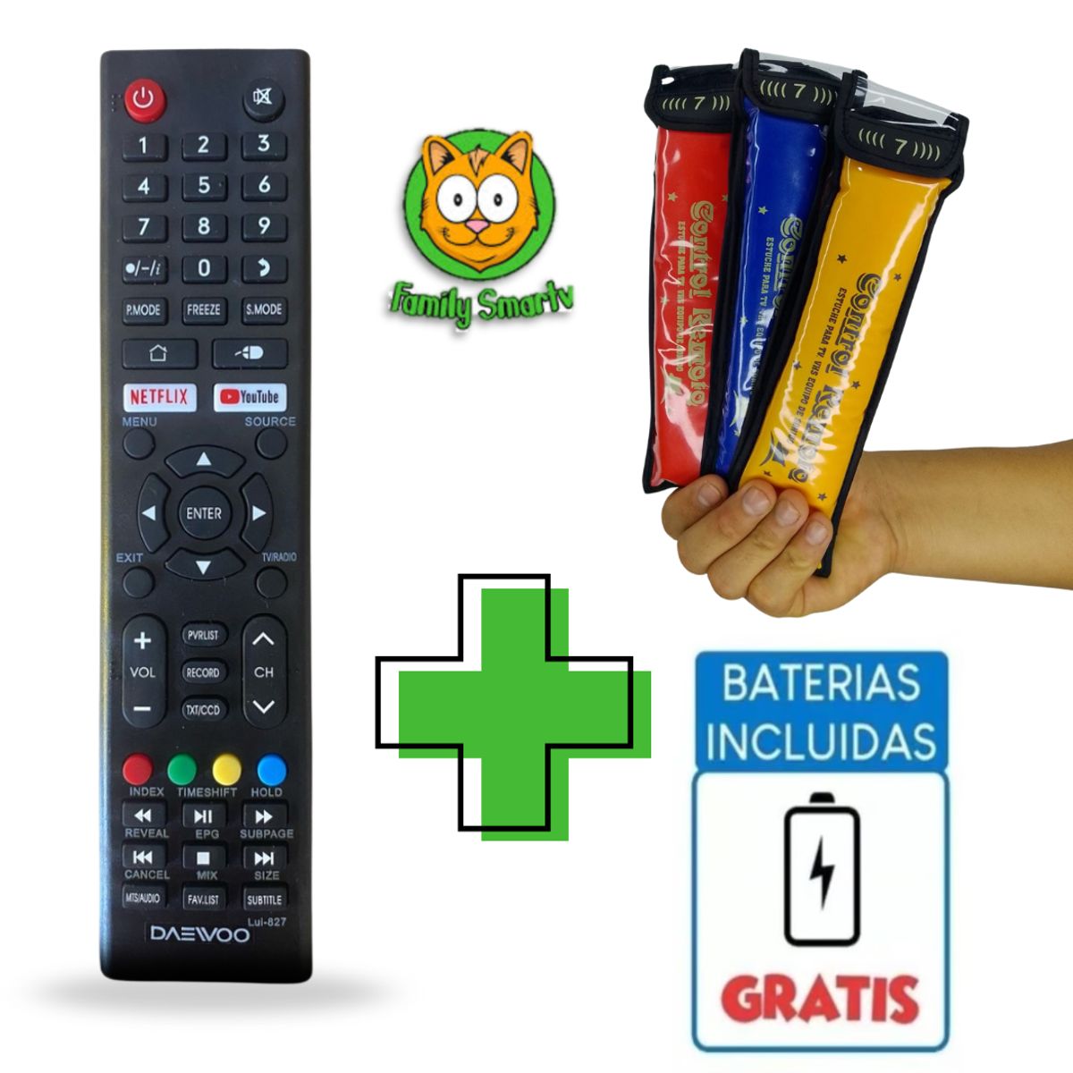 UNIVERSAL - Control Remoto para Daewo Version 2025 + Funda