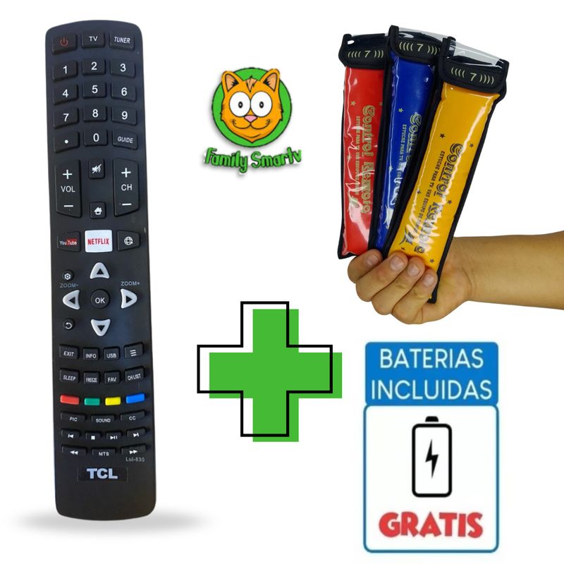 GENERICO - Control Remoto Tcl Generico Smart Modelo 2024 + Funda