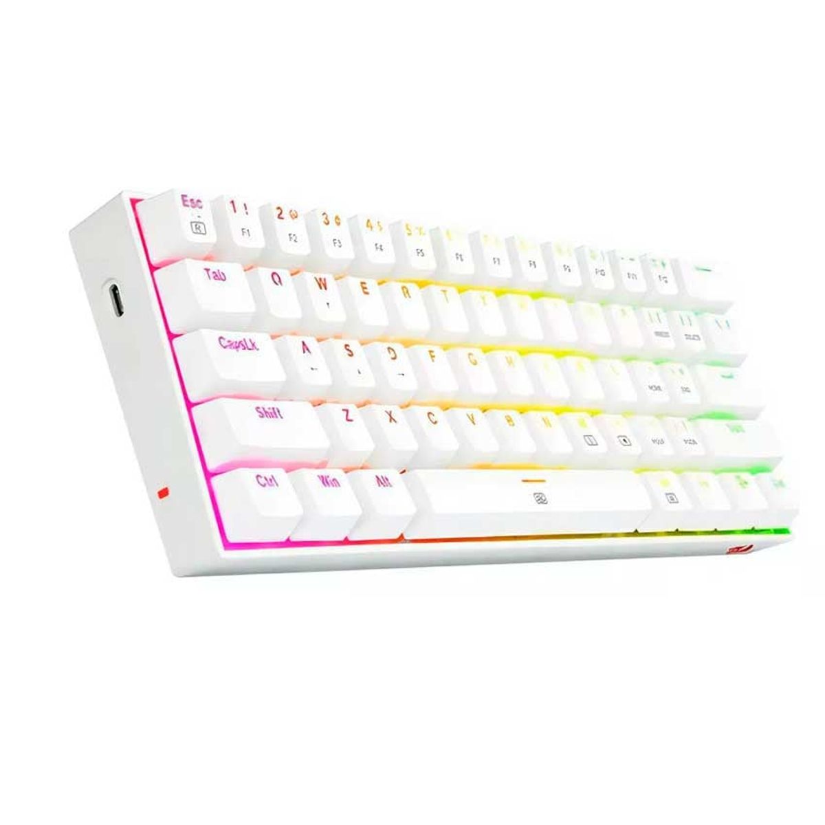 REDRAGON - Teclado Mecánico Redragon 60% K630W-RGB Switches Rojos Español