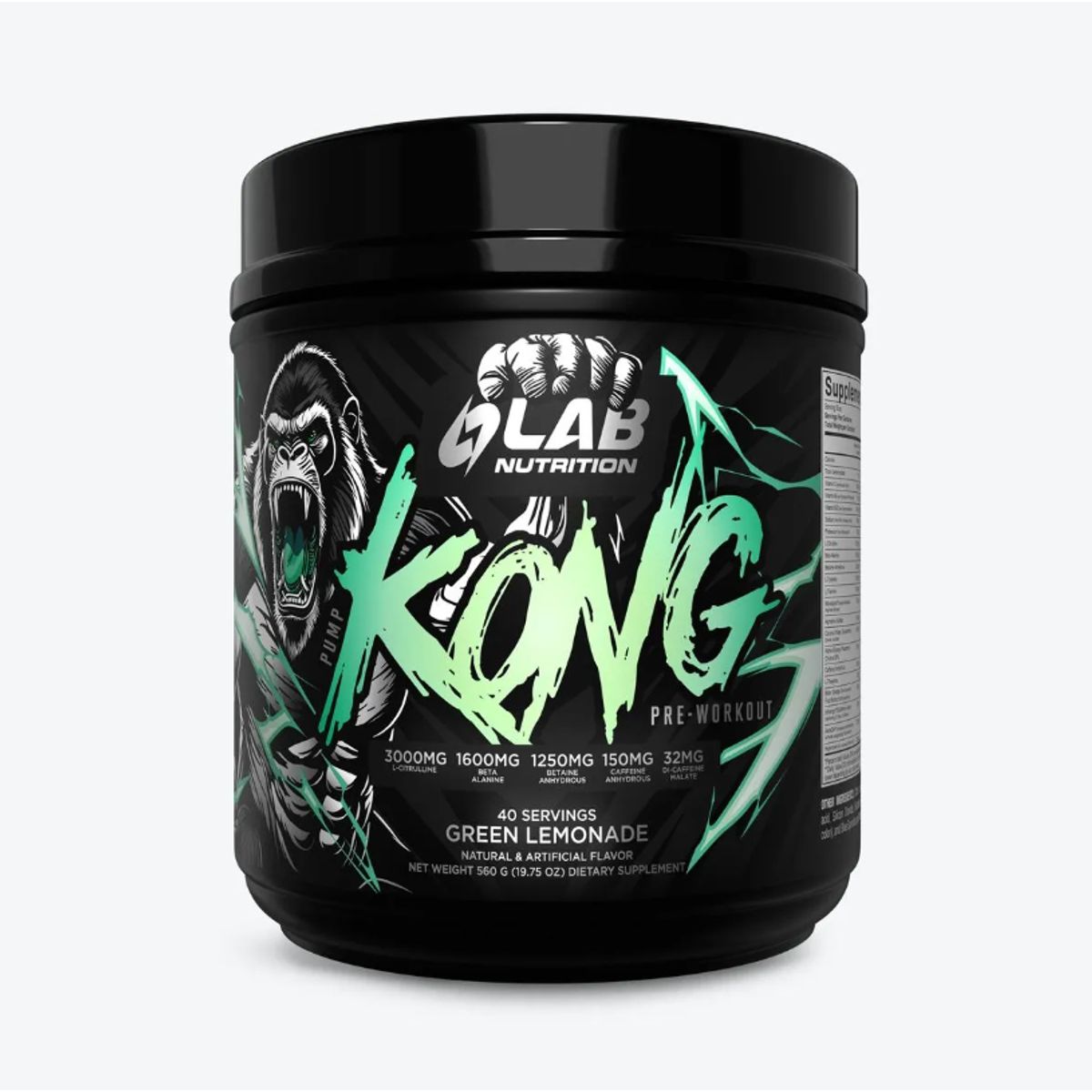 LAB NUTRITION USA - Pre entreno Pump Kong Lab Nurtition 40 serv 560g 300mg cafeina*