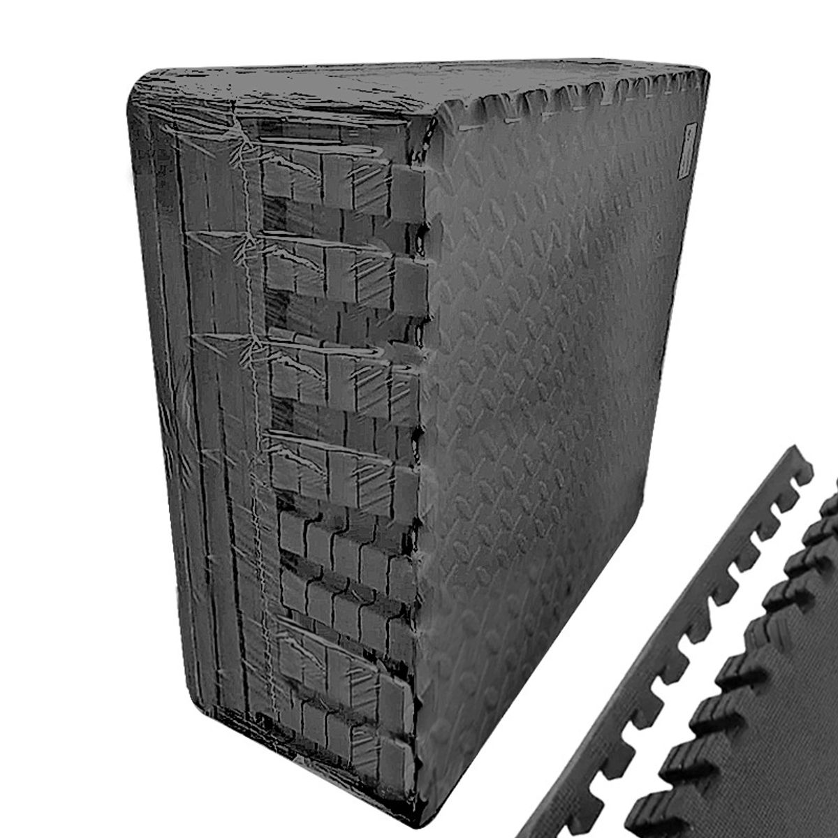 GENERICO - Pisos Eva Antigolpes Grueso 2,5 cm Grosor Negro