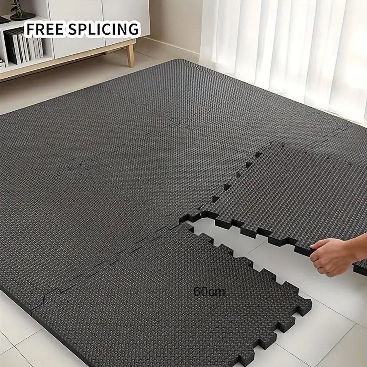 GENERICO - Pisos Eva Antigolpes Grueso 2,5 cm Grosor Negro