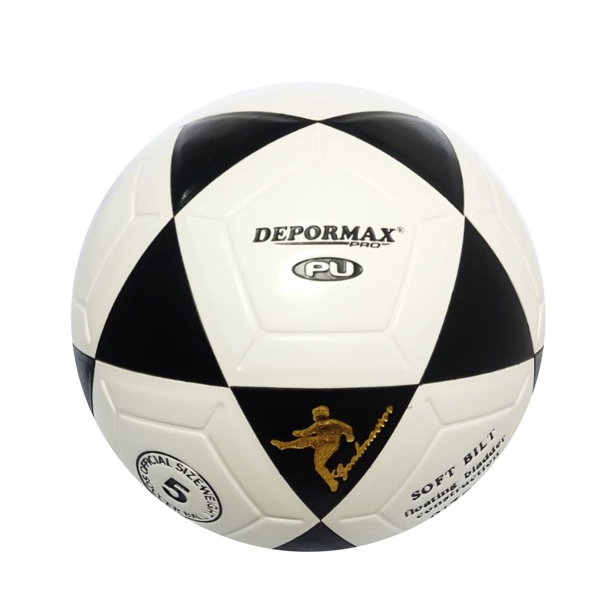 GENERICO - PELOTA PARA FÚTBOL TALLA 5 CUERO PU VULCANIZADO BLANCO