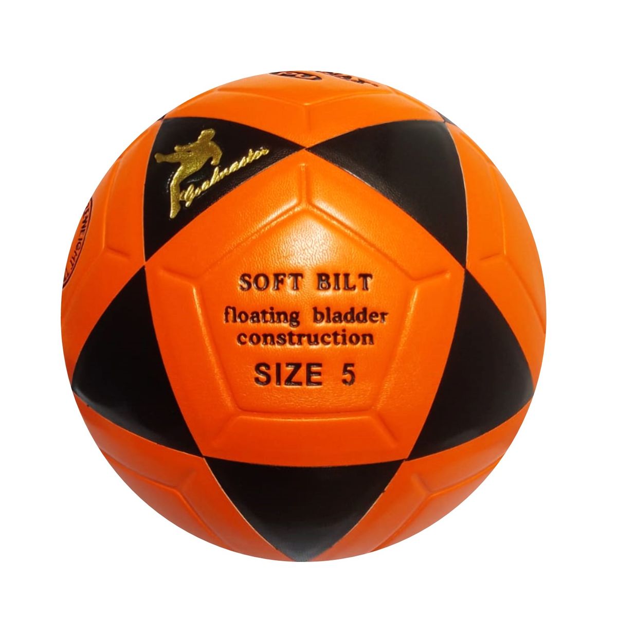 GENERICO - PELOTA PARA FÚTBOL TALLA 5 CUERO PU VULCANIZADO NARANJA