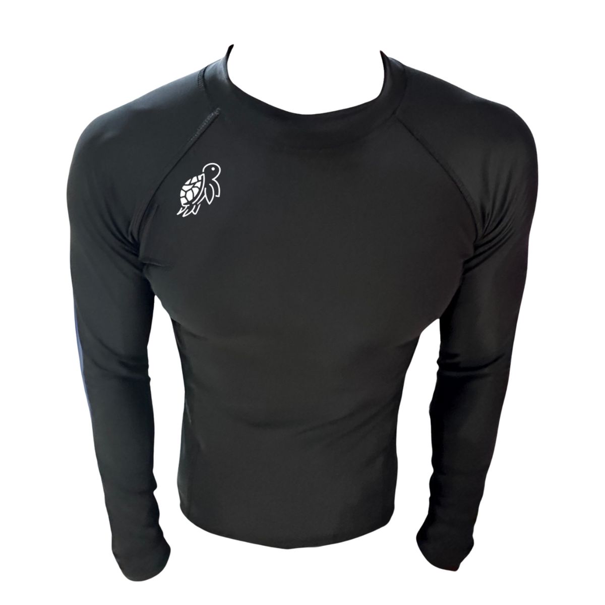 AQUA&MODA - LICRA CON PROTECCIÓN UV AQUAMODA LAMTOPLHN TORTUGA PLUS HOMBRE NEGRO LOGO BLANCO REFLECTIVO