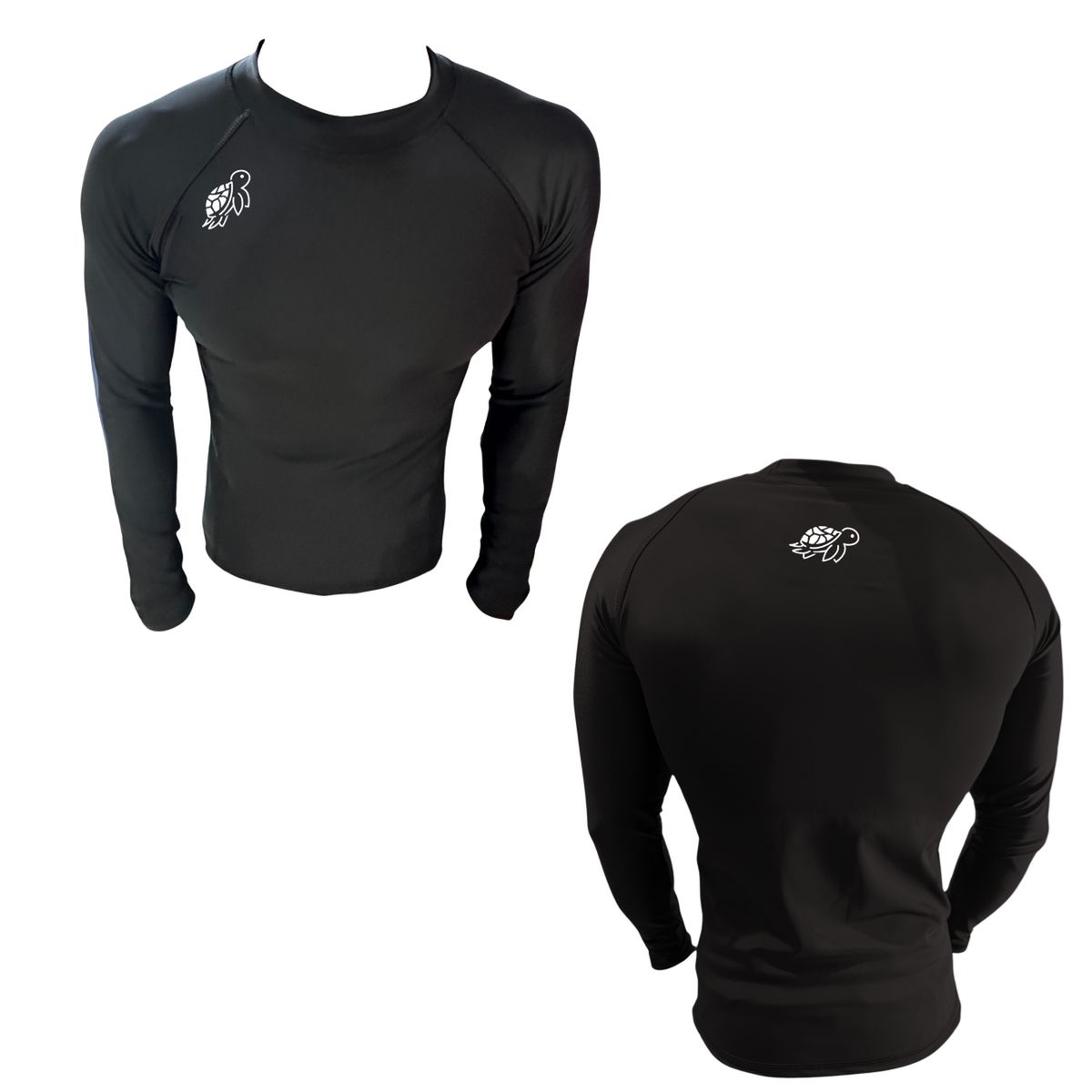 AQUA&MODA - LICRA CON PROTECCIÓN UV AQUAMODA LAMTOPLHN TORTUGA PLUS HOMBRE NEGRO LOGO BLANCO REFLECTIVO