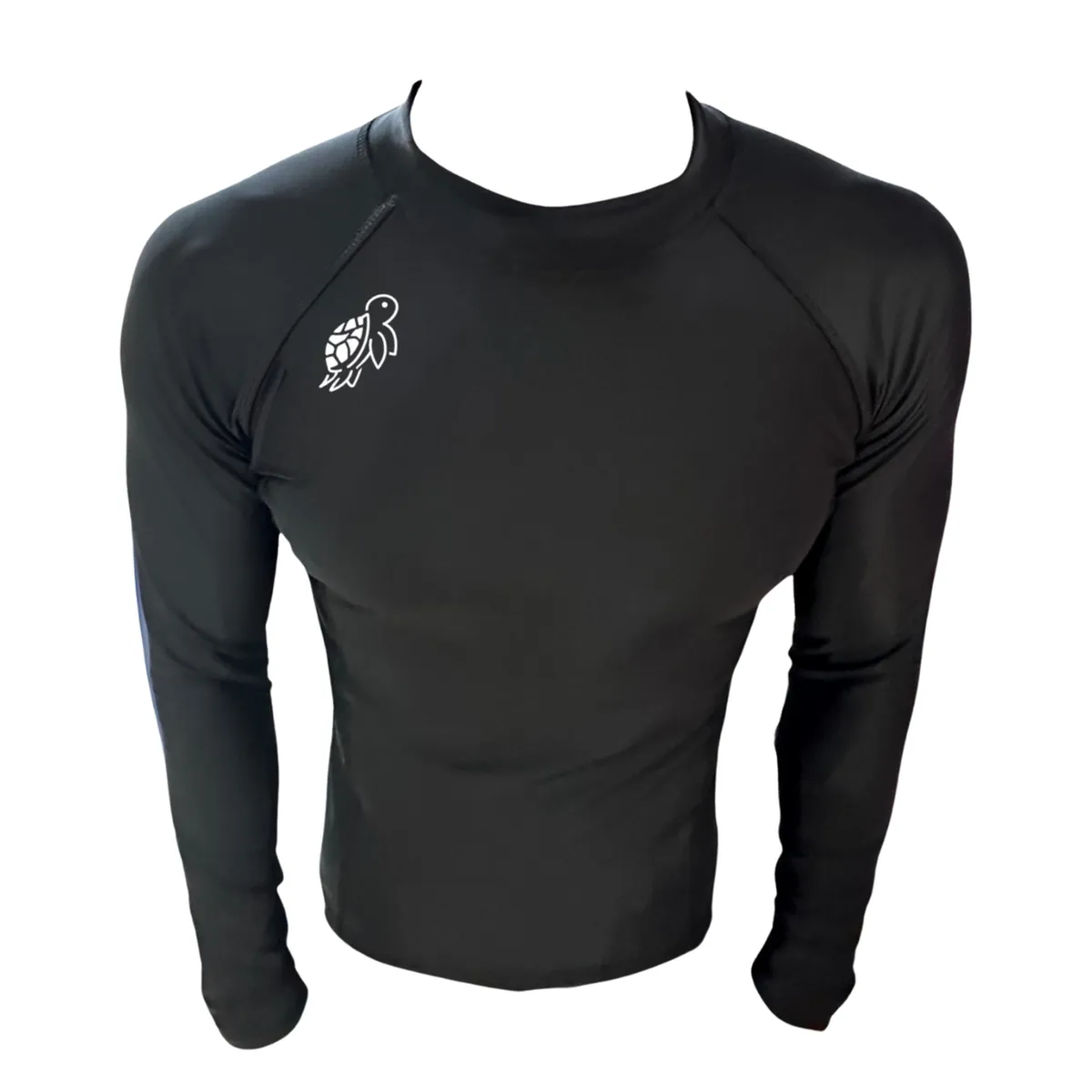 AQUA&MODA - LICRA CON PROTECCIÓN UV AQUAMODA LAMTOPLHN TORTUGA PLUS HOMBRE NEGRO LOGO BLANCO REFLECTIVO