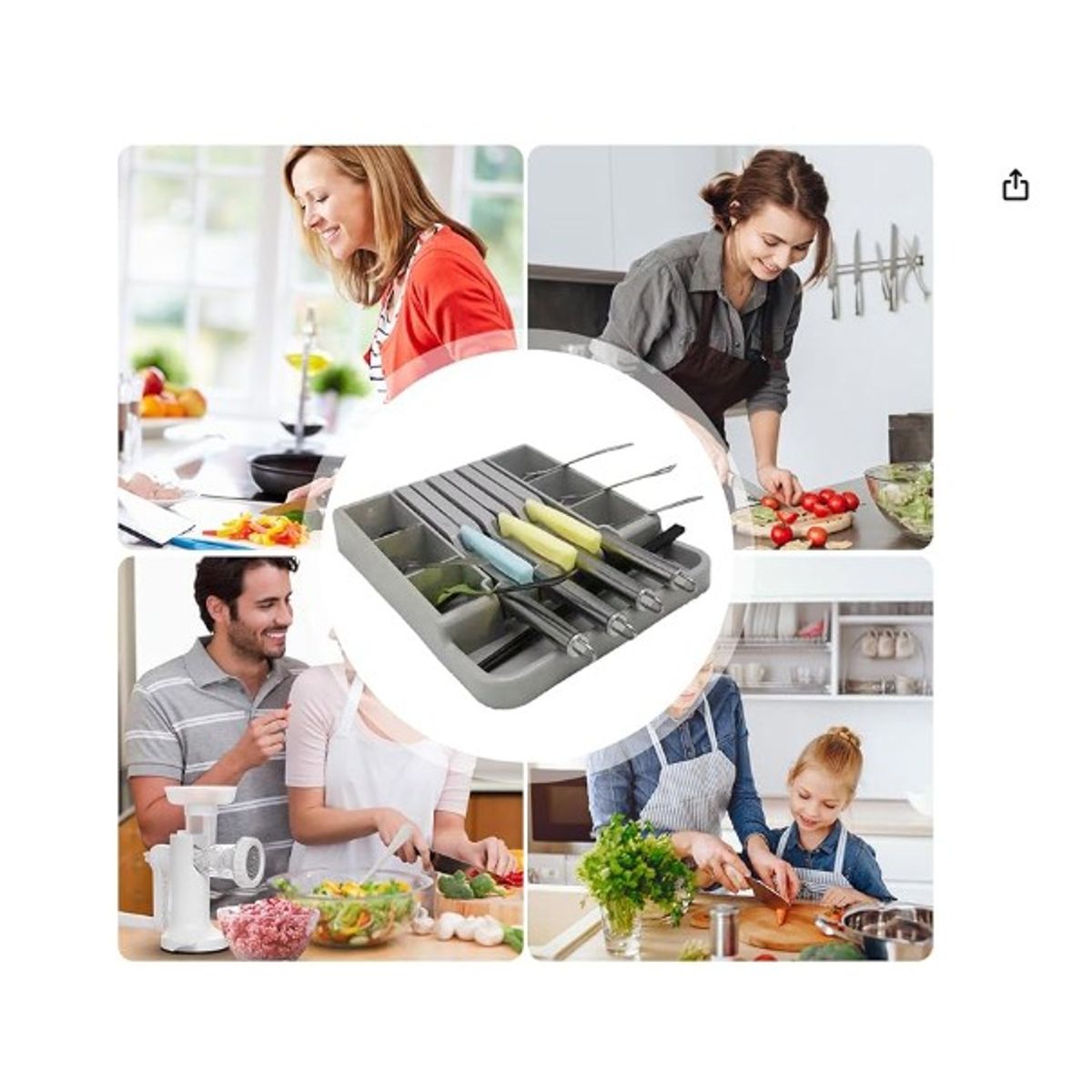 GENERICO - Organizador cocina cubiertos kawaii