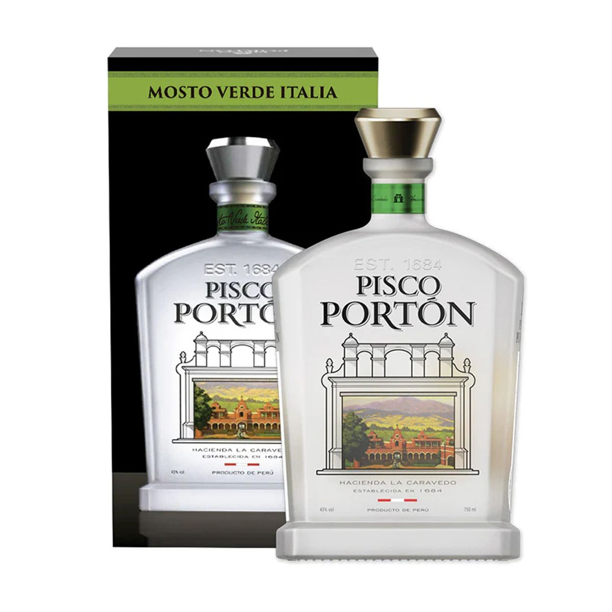 GENERICO - Pisco Porton Mosto Verde Italia 750 ML CON ESTUCHE