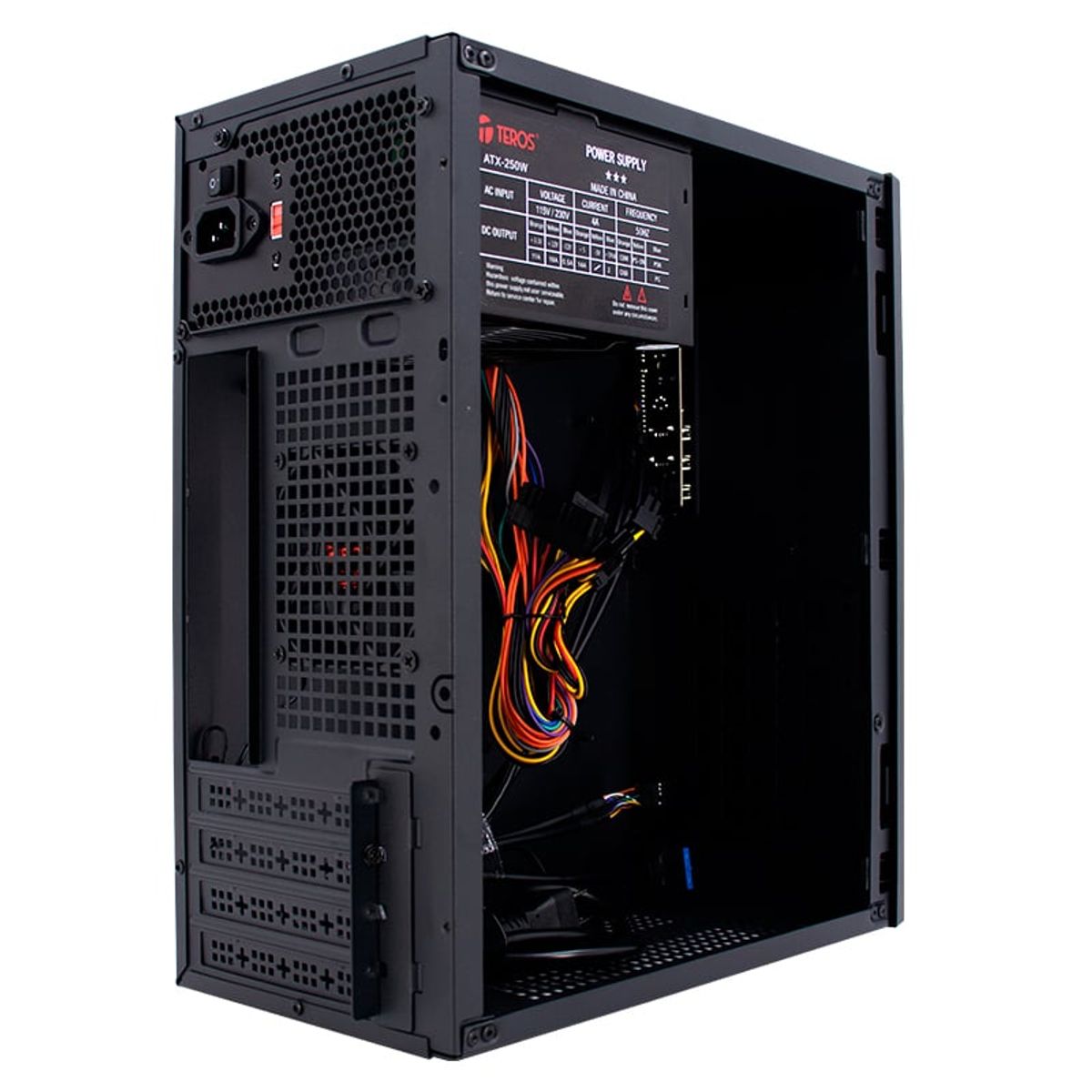 TEROS - Case TEROS TE-1035S Mini Tower ATX 250 W USB 3 0 - 2 0 audio HD negro