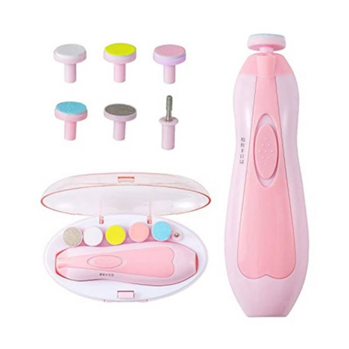 GENERICO - Limador de Uñas Eléctrico Set Manicura para Bebé Rosa