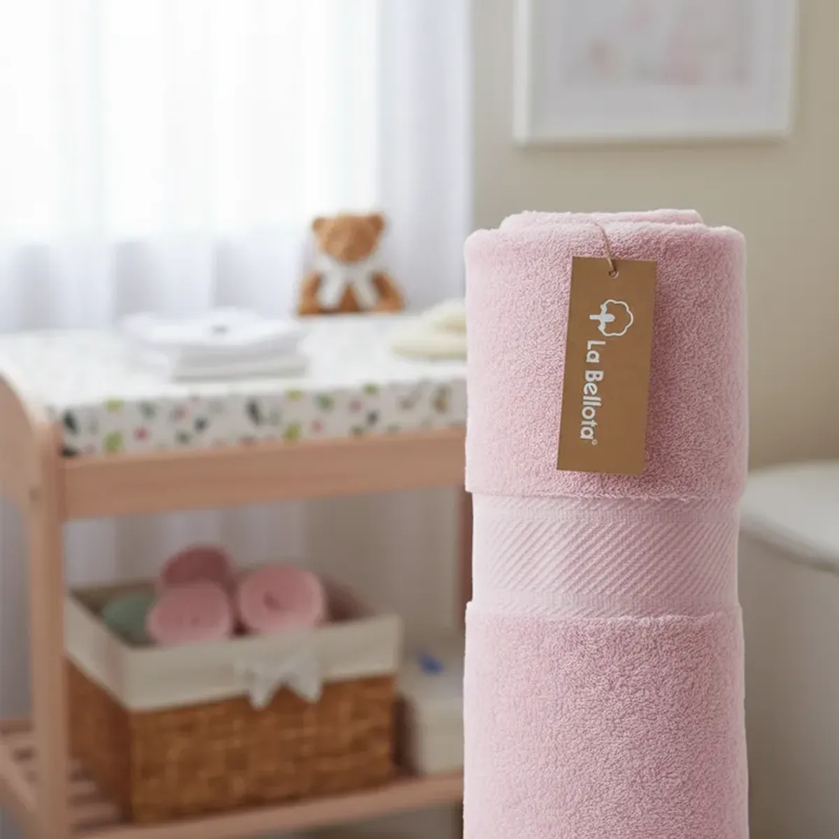 LA BELLOTA - Toalla de Baño "Gold Label" 560 grs/m2 "La Bellota" Rosada Bebé