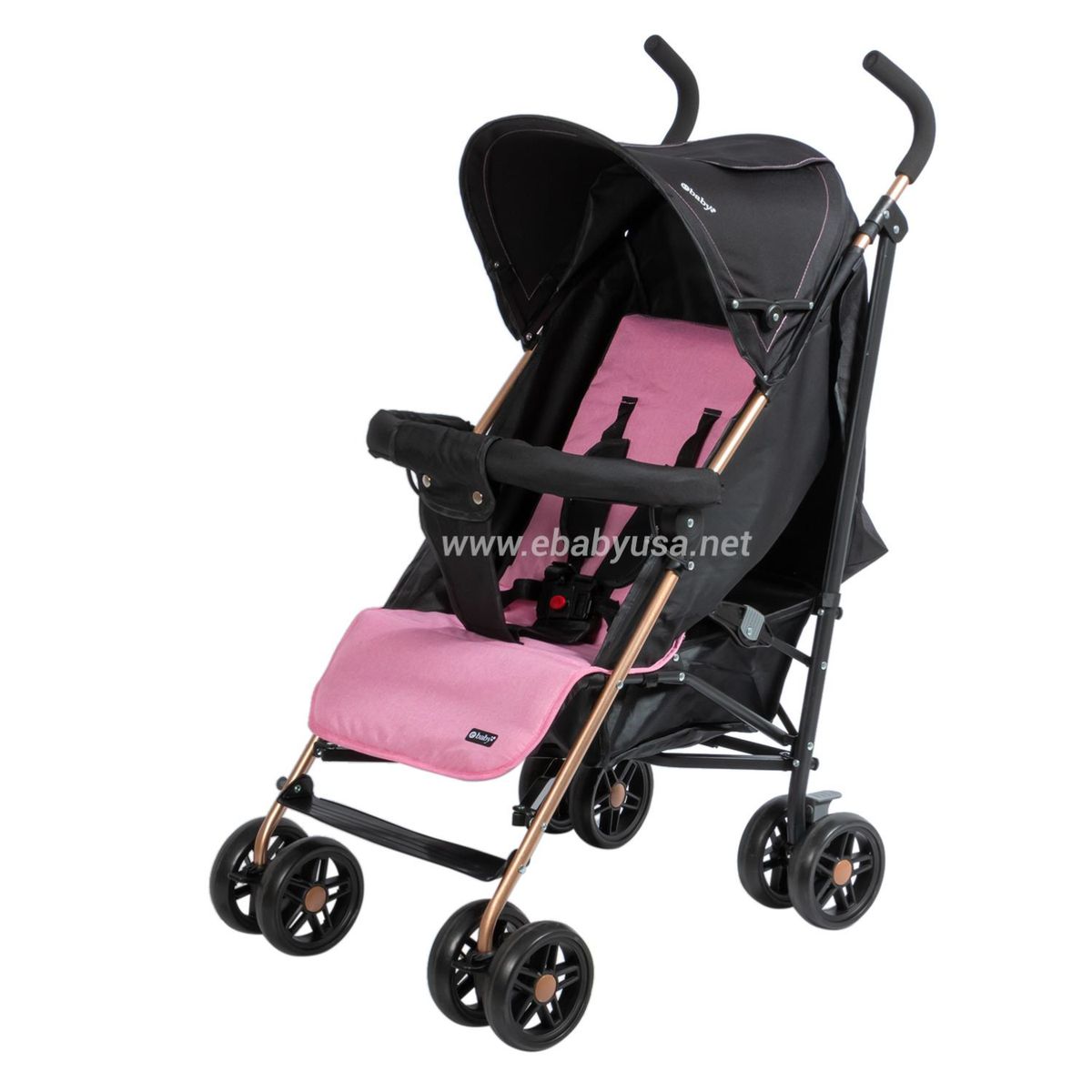 EBABY - Coche de Paseo Bastón Paris para Bebe Rosado