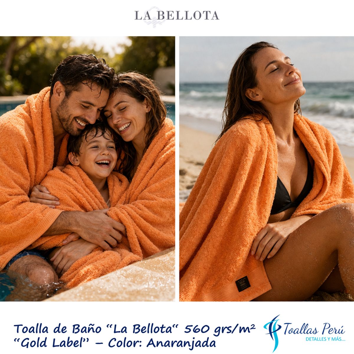 Toalla de Baño "Gold Label" 560 grs/m2 "La Bellota" Anaranjada, marca LA BELLOTA - Foto Principal
