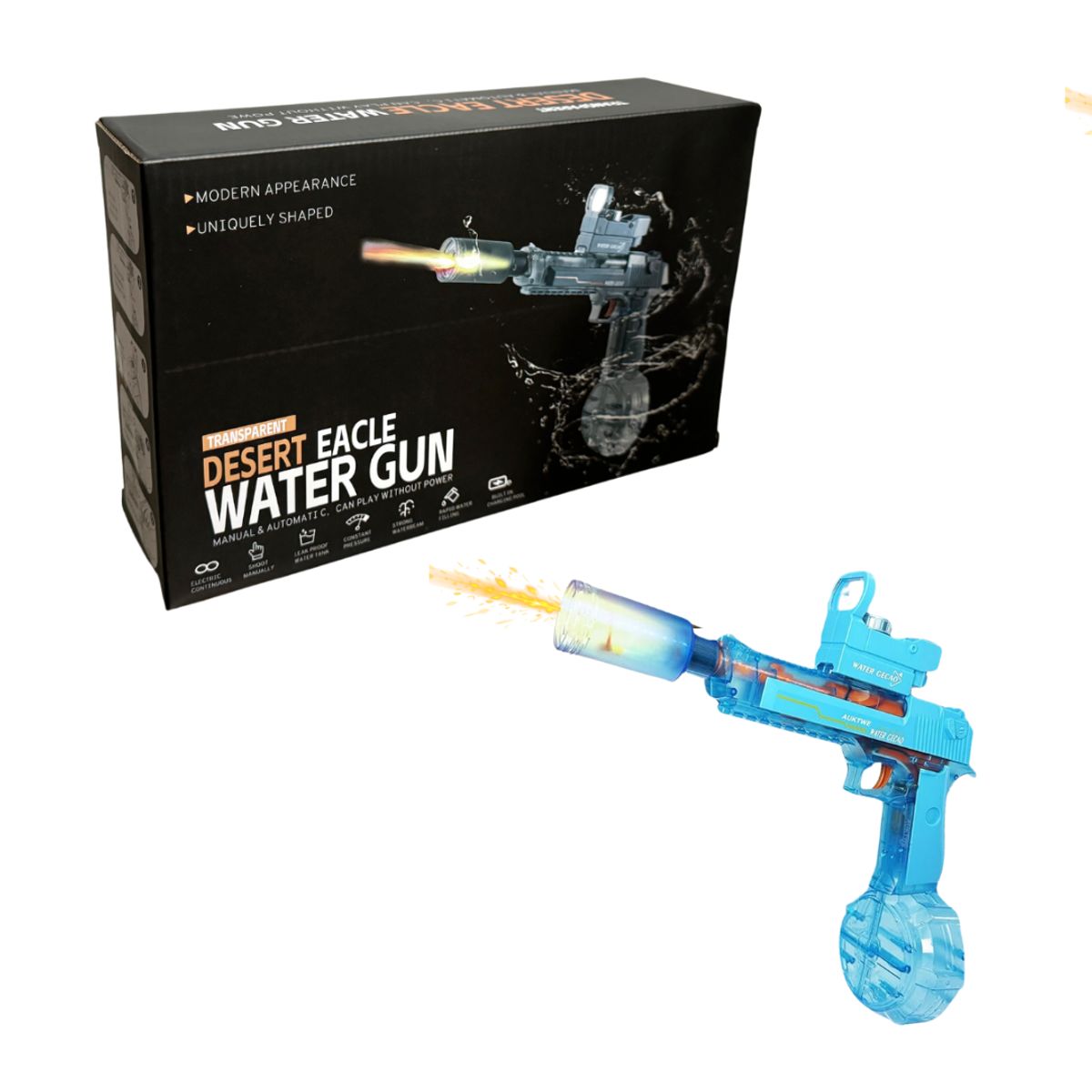 GENERICO - Pistola De Agua Eléctrica Simula Fuego Juguete  Azul