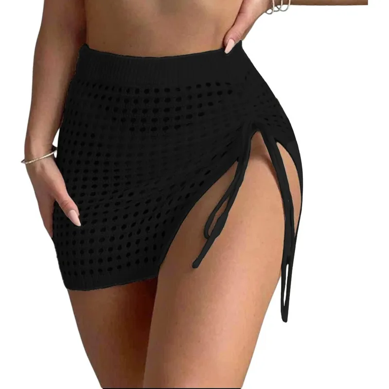 GENERICO - Salida De Playa Hilo Falda G359-12 Color Negro