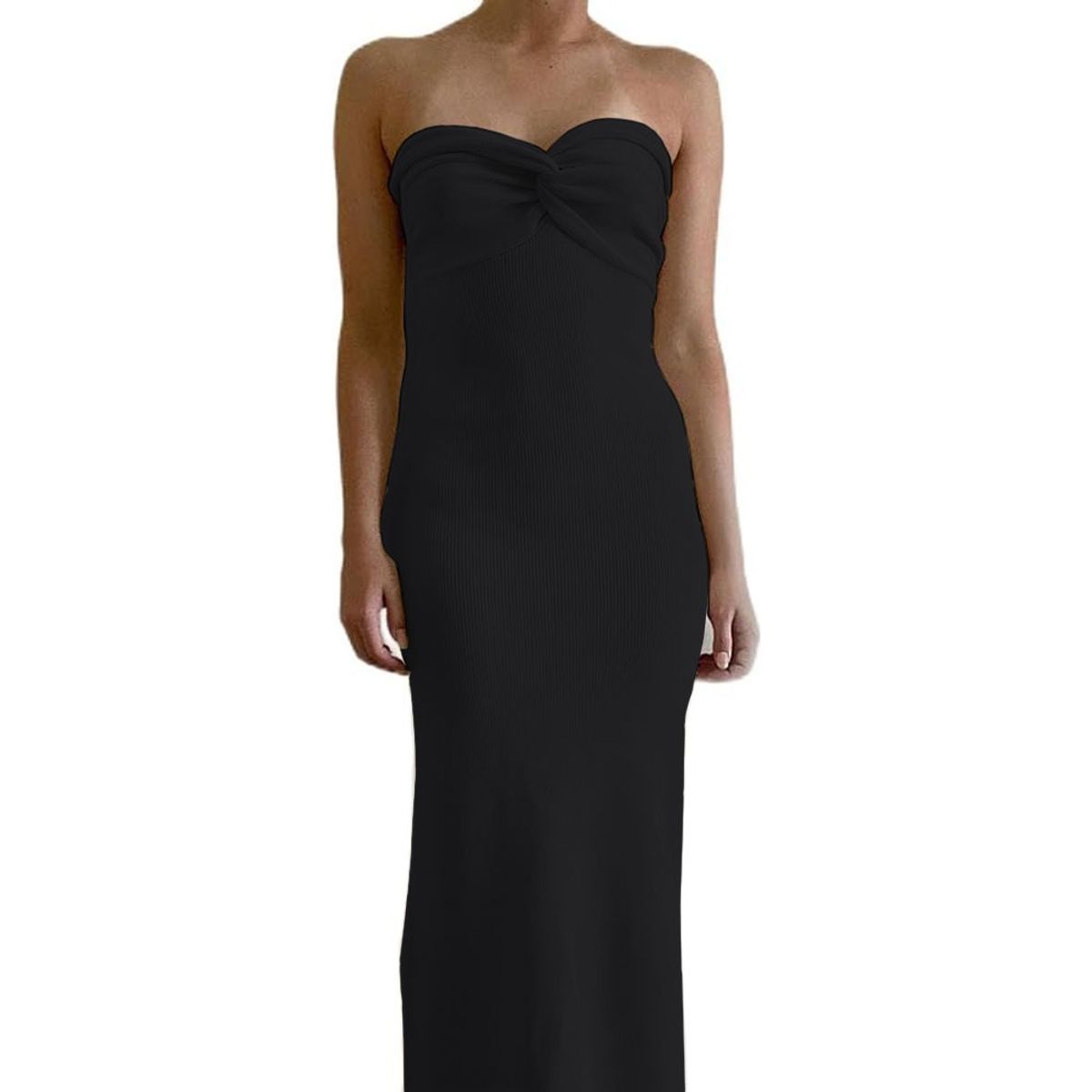 GENERICO - Vestido Mujer Moño Hilo G359-23 Color Negro