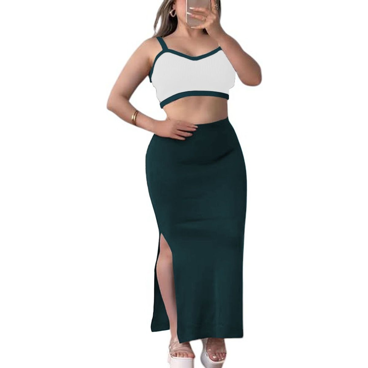 GENERICO - Conjunto Mujer En Hilo Top 359G-34 Color Multicolor