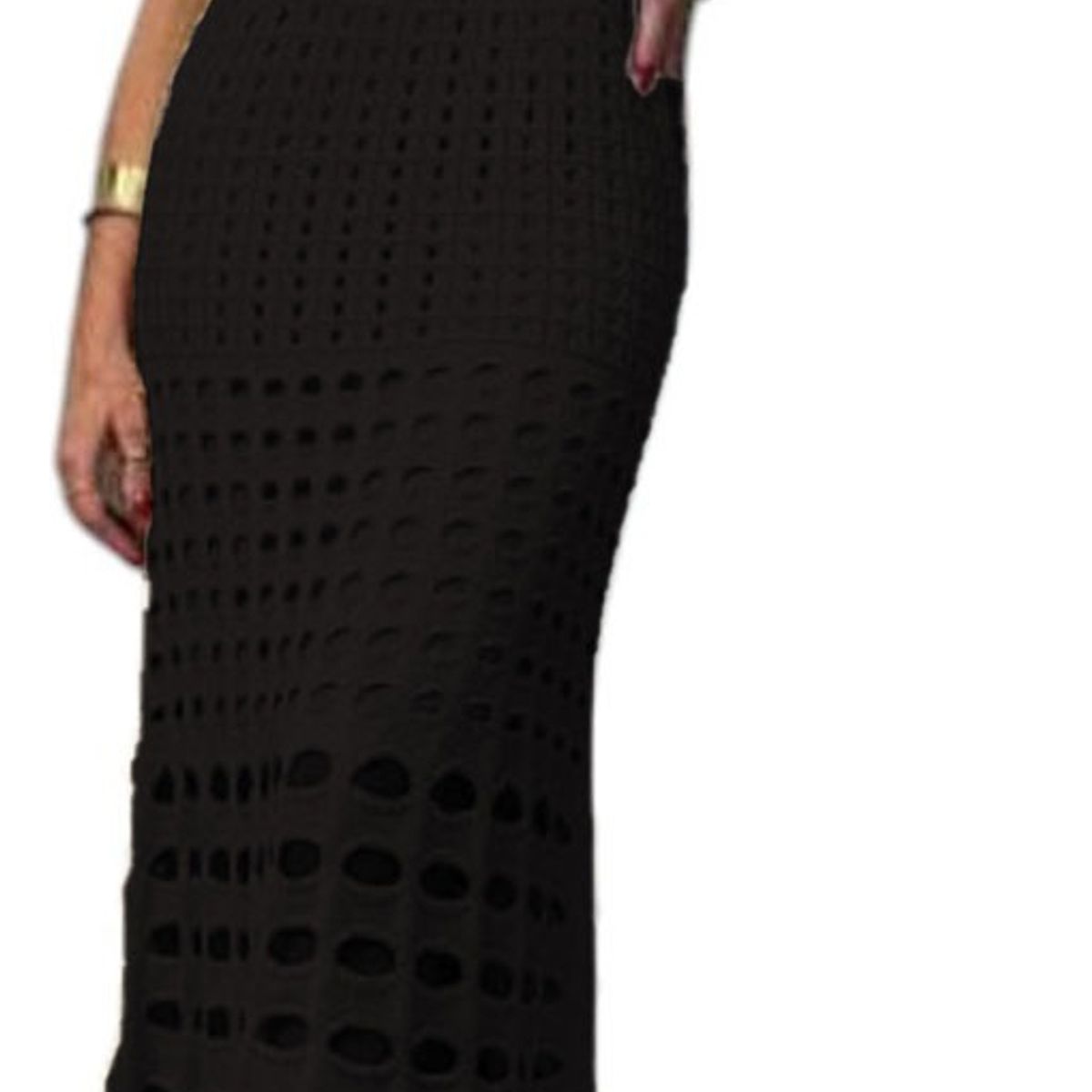 GENERICO - Vestido Mujer Hilo Maxi Bombas G359-35 Color Negro