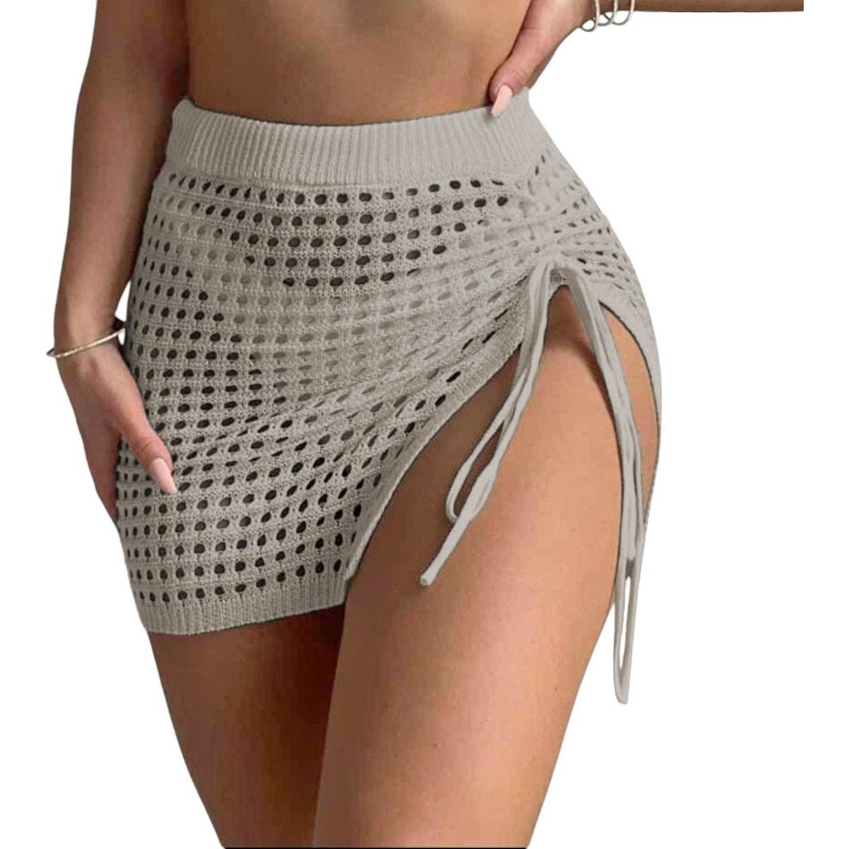 GENERICO - Salida De Playa Hilo Falda G359-12 Color Hueso