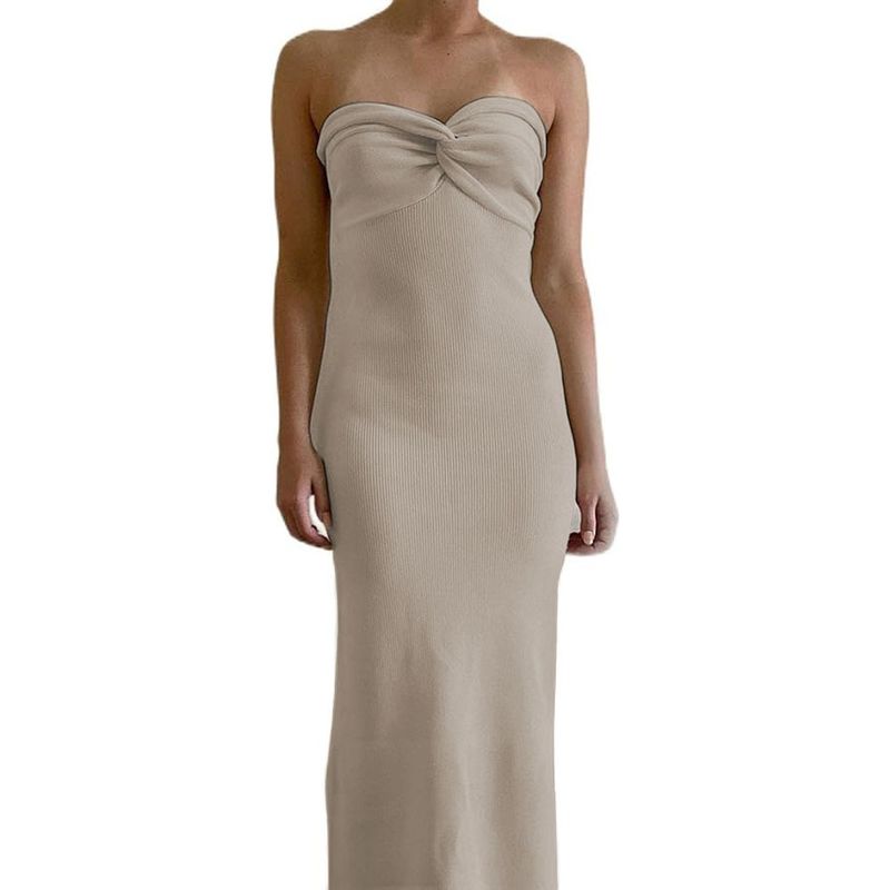 GENERICO - Vestido Mujer Moño Hilo G359-23 Color Hueso