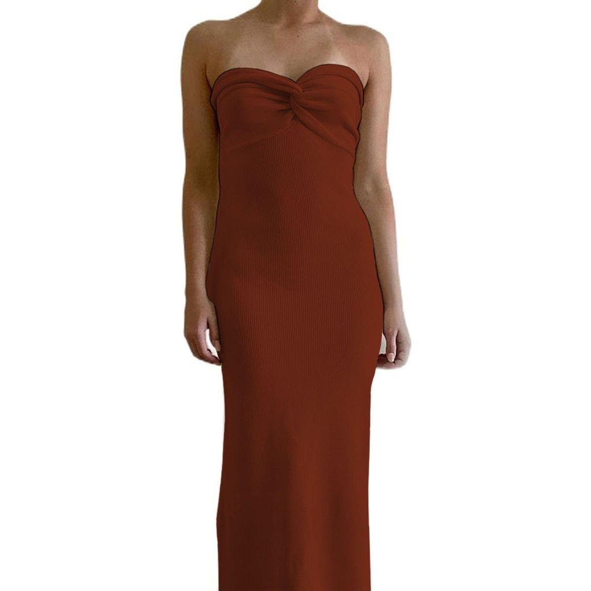 GENERICO - Vestido Mujer Moño Hilo G359-23 Color Marron