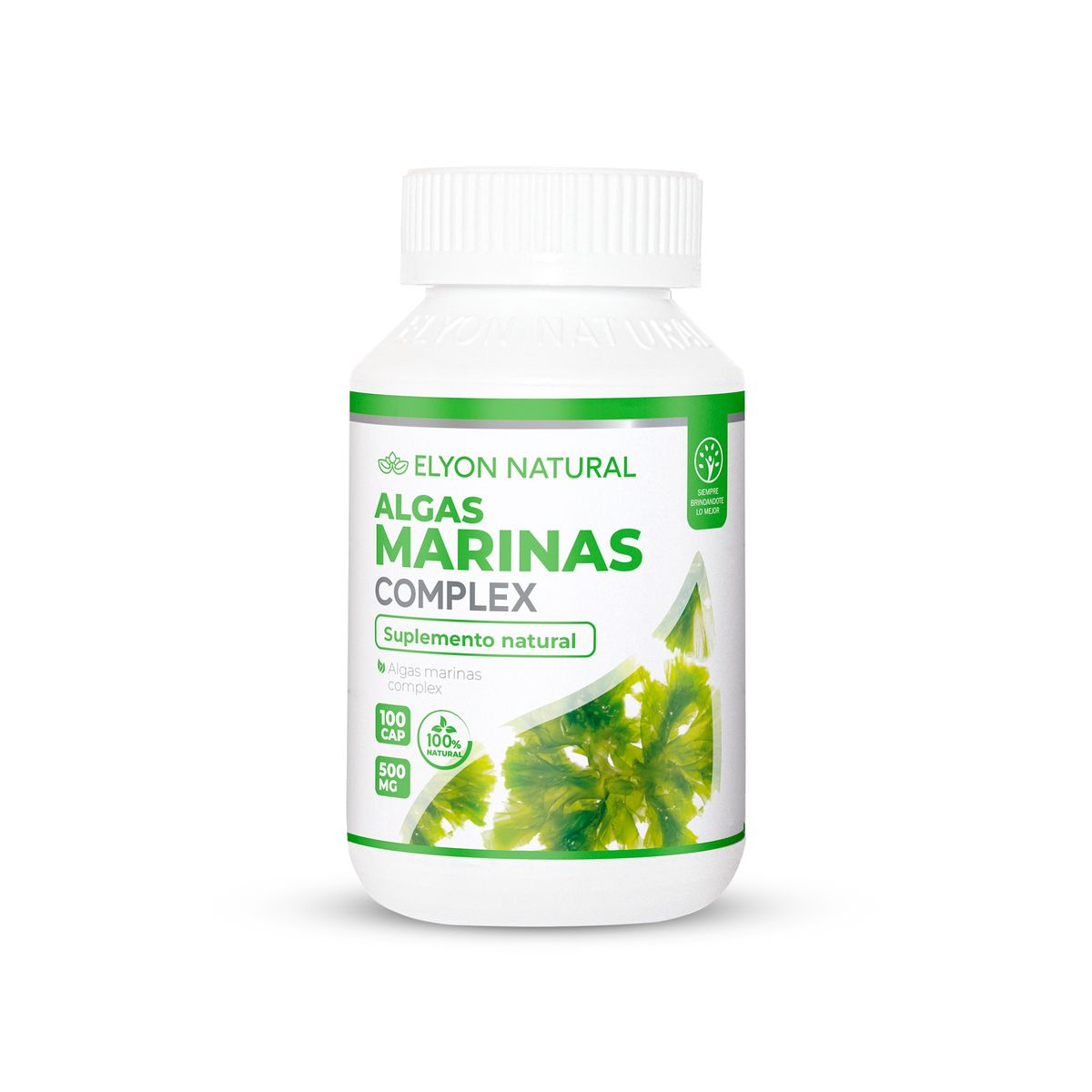 GENERICO - Algas Marinas 500mg Elyon Natural Reduce el Colesterol 100 Capsulas