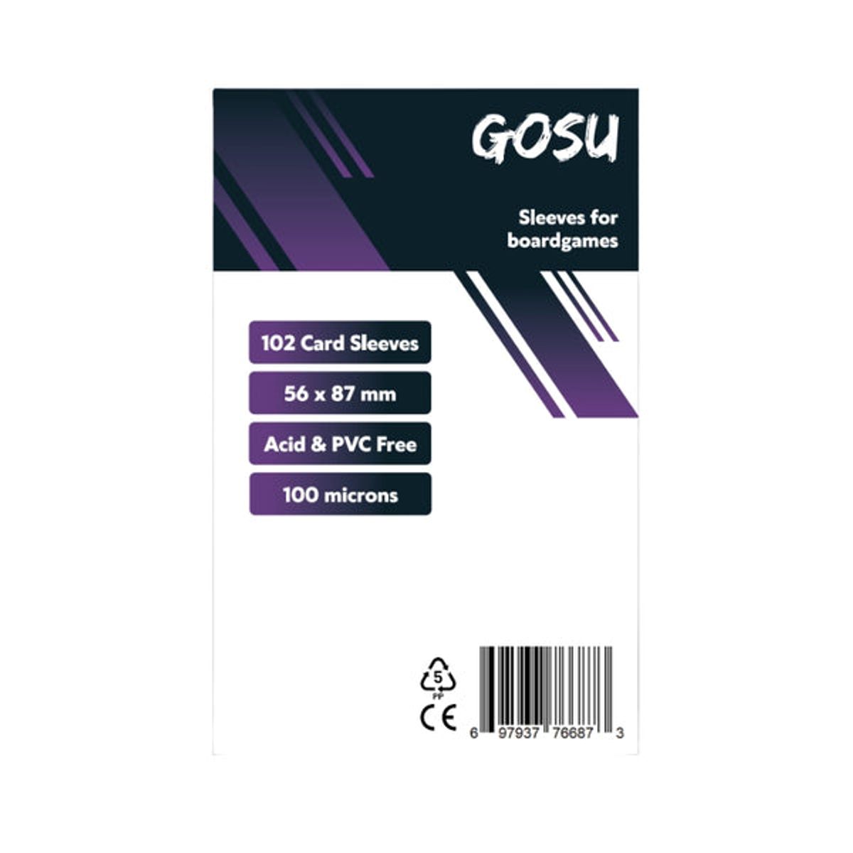 GOSU - FUNDAS PREMIUM 56 X 87 MM FOR BOARDGAMES 102 PCS GOSU