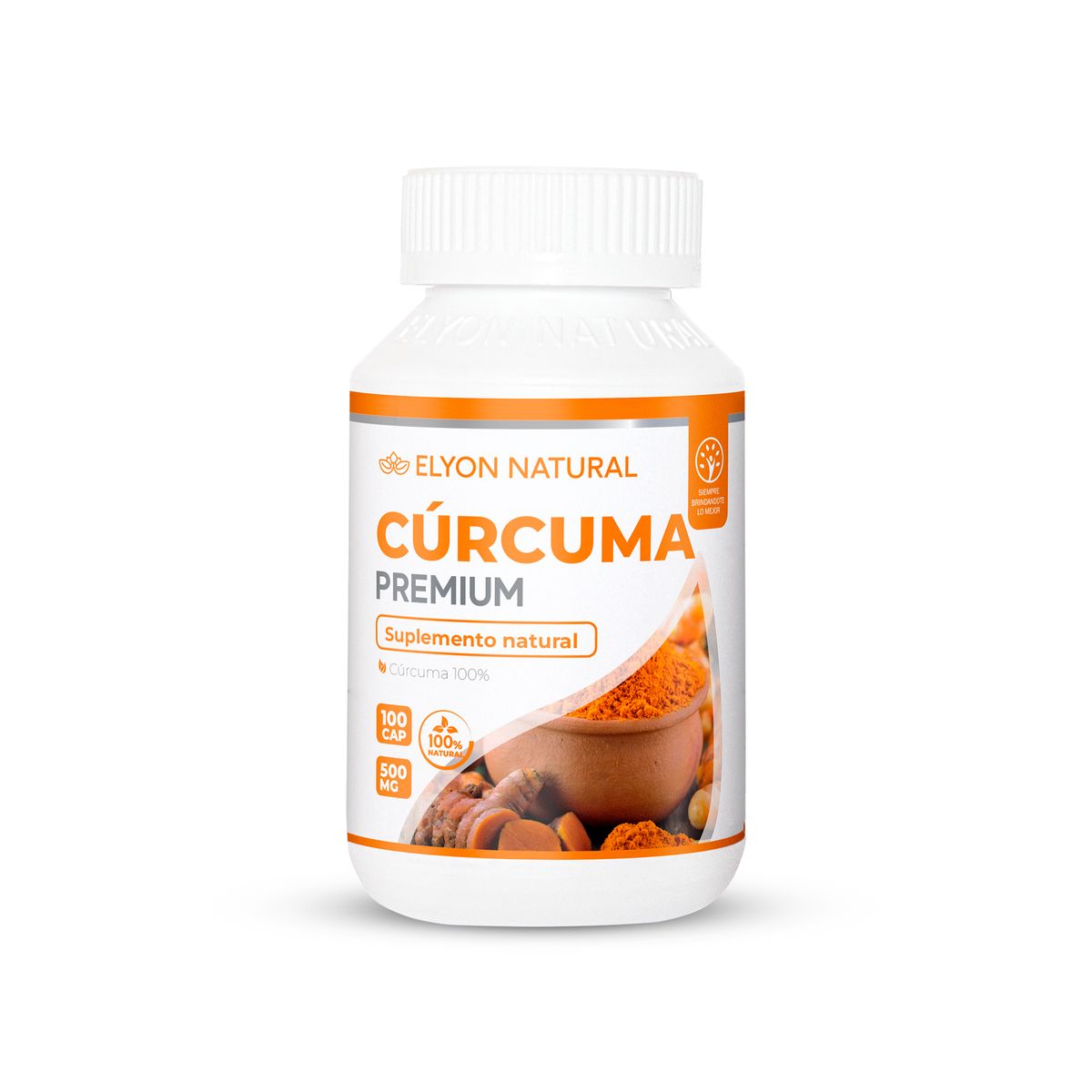 GENERICO - Curcuma 500mg Elyon Natural Antiinflamatorio 100 Capsulas