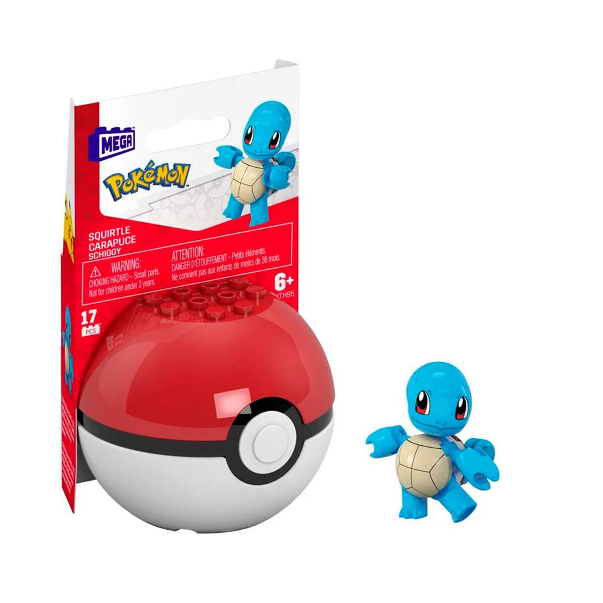 POKEMON - Pokemon Mega Squirtle Ball 17 Piezas Modelo A