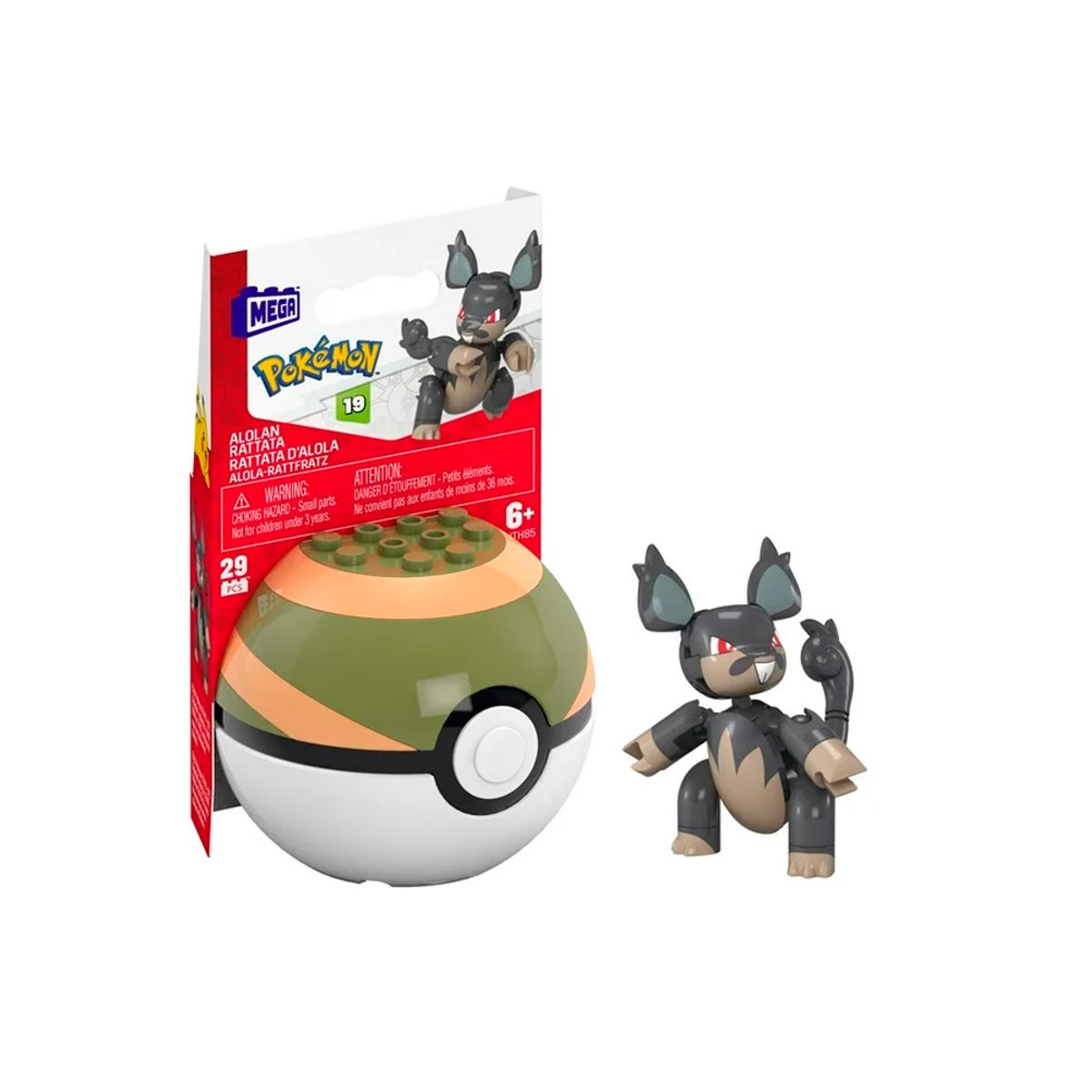 POKEMON - Pokemon Mega alolan Rattata Ball 29 Piezas
