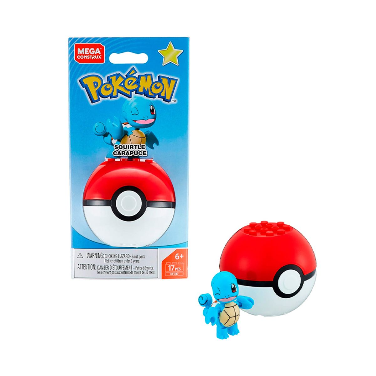 POKEMON - Pokemon Mega Construx Squirtle 17 Piezas