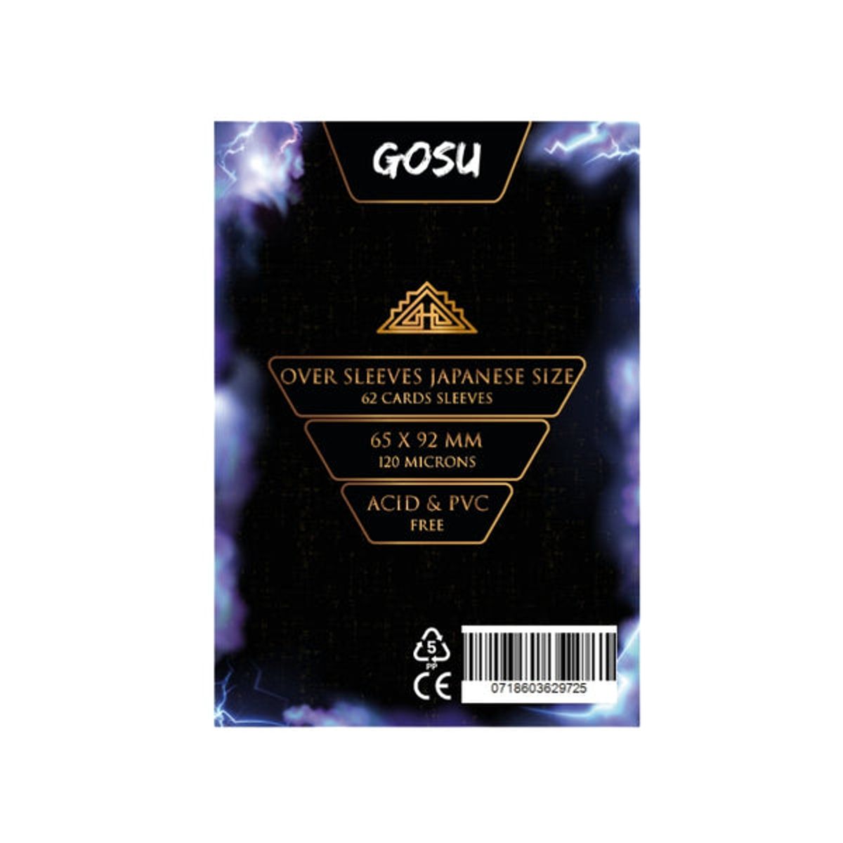 GOSU - OVERSLEEVES PREMIUM JAPANESE SIZE (62 PCS - 100 MICRAS) GOSU