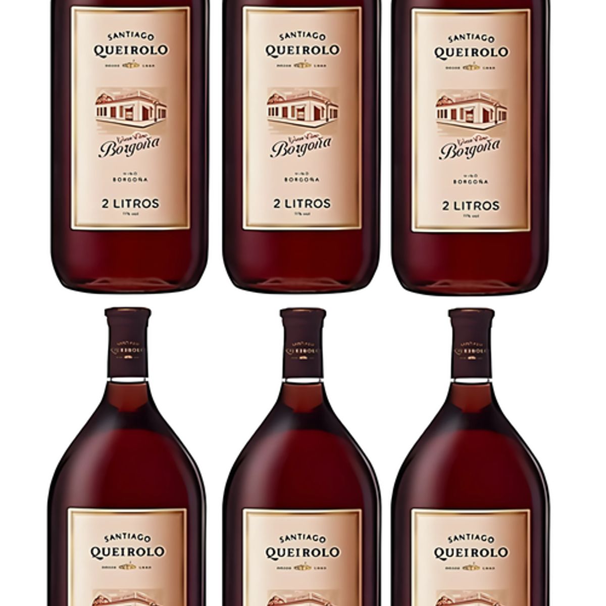 SANTIAGO - Vino Santiago Queirolo Borgoña 2L - 6 UND