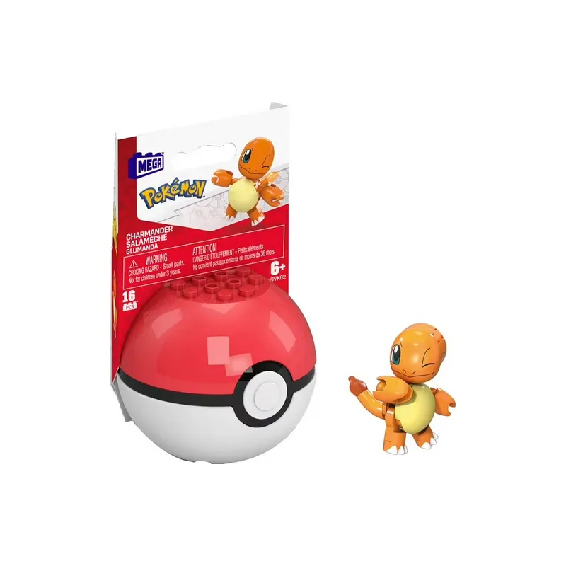 POKEMON - Pokemon Mega Charmander Ball 16 piezas Modelo C