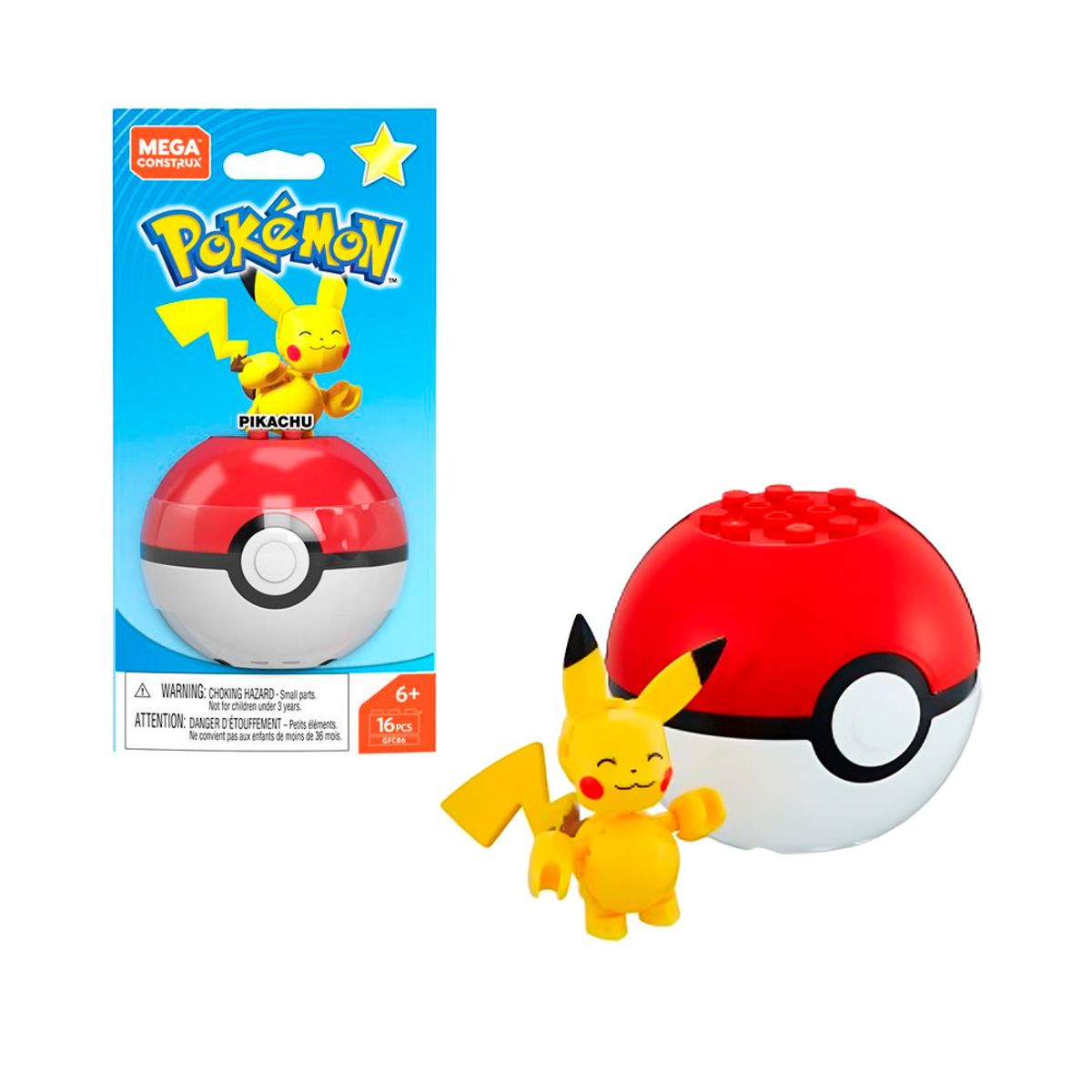 POKEMON - Pokemon Mega Construx Pikachu 16 piezas