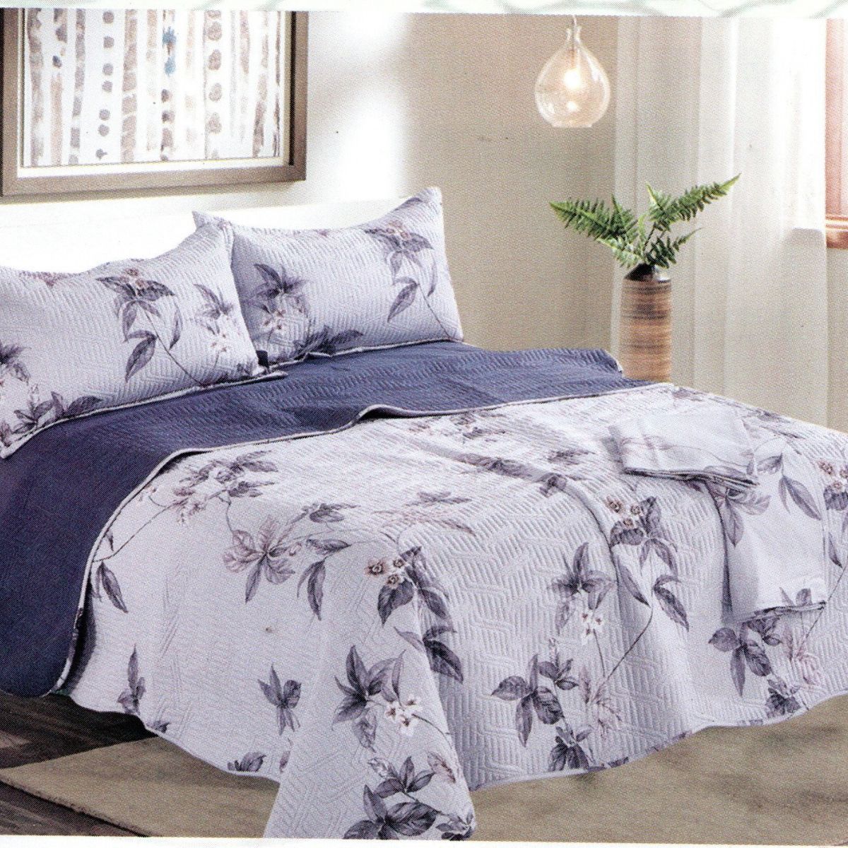 MINGDA - Set de Cubrecama 2 Pz + Sabanas + Fundas  100% Algodón