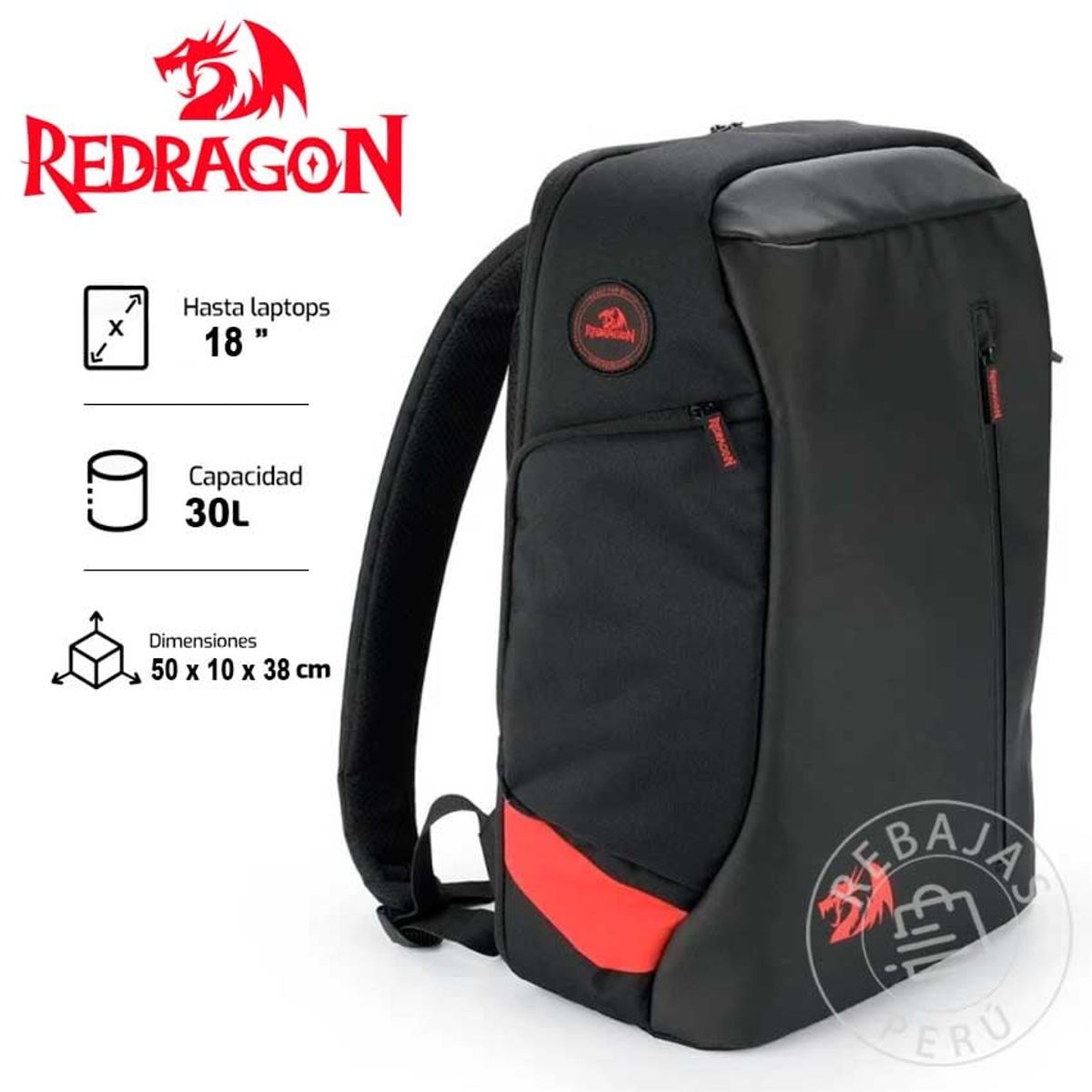 REDRAGON - Mochila Gaming Redragon TARDIS 2 GB-94 para Laptop 16 y Accesorios