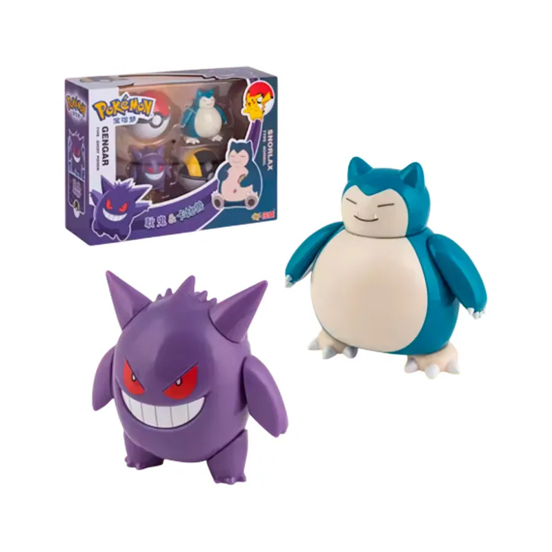 POKEMON - Pokemon Battle Gengar vs Snorlax Set Incluye Pokeball