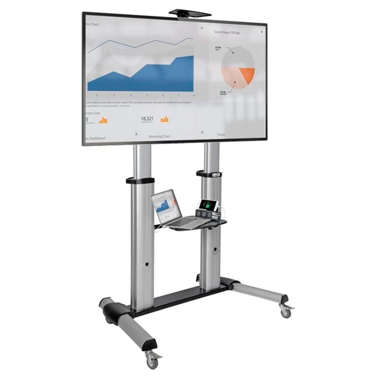 TRIPP LITE - Soporte para TV con ruedas TRIPP LITE soporta tvs de 60 a 100