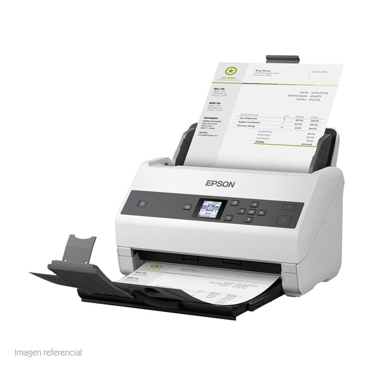 EPSON - Escáner de documento Epson WorkForce DS-870 600dpi 65 ppm a 130 ipm