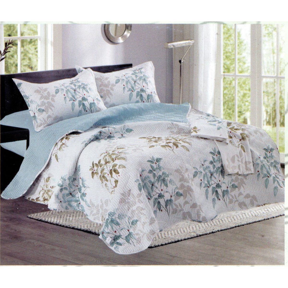 MINGDA - Set de Cubrecama 2 Pz + Sabanas + Fundas  100% Algodón