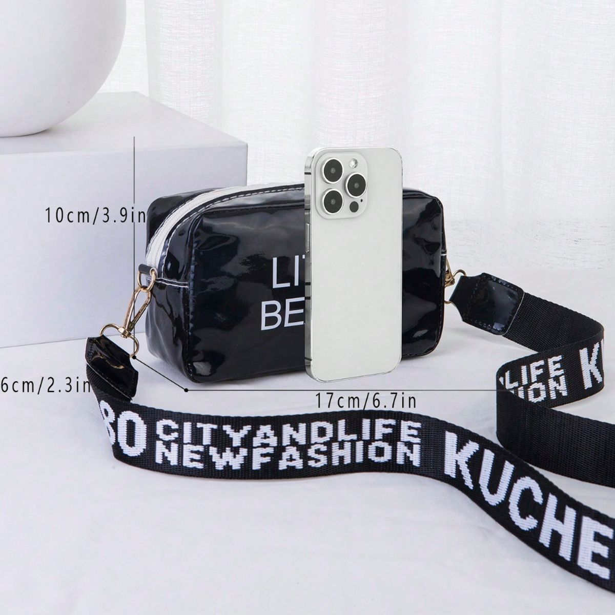 KAST PE - Cartera Neceser Holográfico Impermeable Opal Black