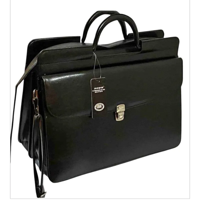 GENERICO - MALETIN EJECUTIVO PORTAFOLIO NEGRO CON CORREA PARA COLGAR