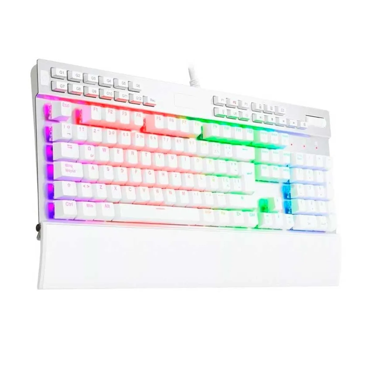 REDRAGON - Teclado Mecánico Redragon YAMA K550 Blanco RGB Purple Switch Español