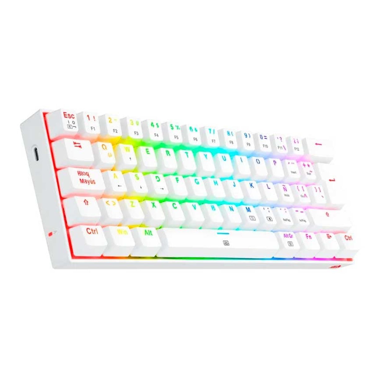 REDRAGON - Teclado Mecánico Redragon DRAGONBORN K630W RGB Brown Switch Blanco