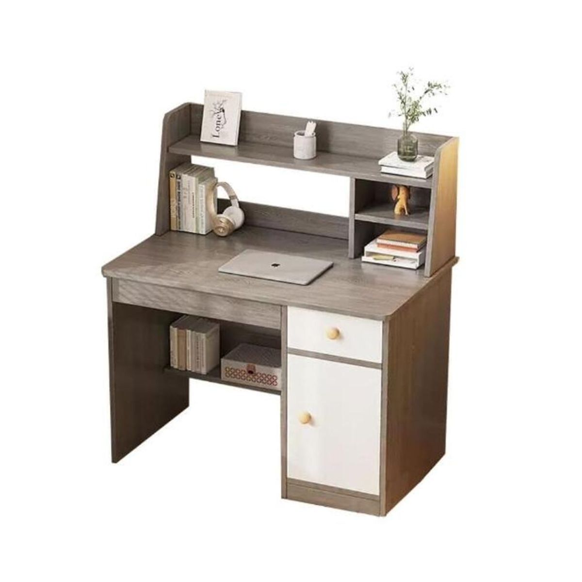 GENERICO - Escritorio Moderno con Estantes Lorena Cenizo R&R MUEBLES