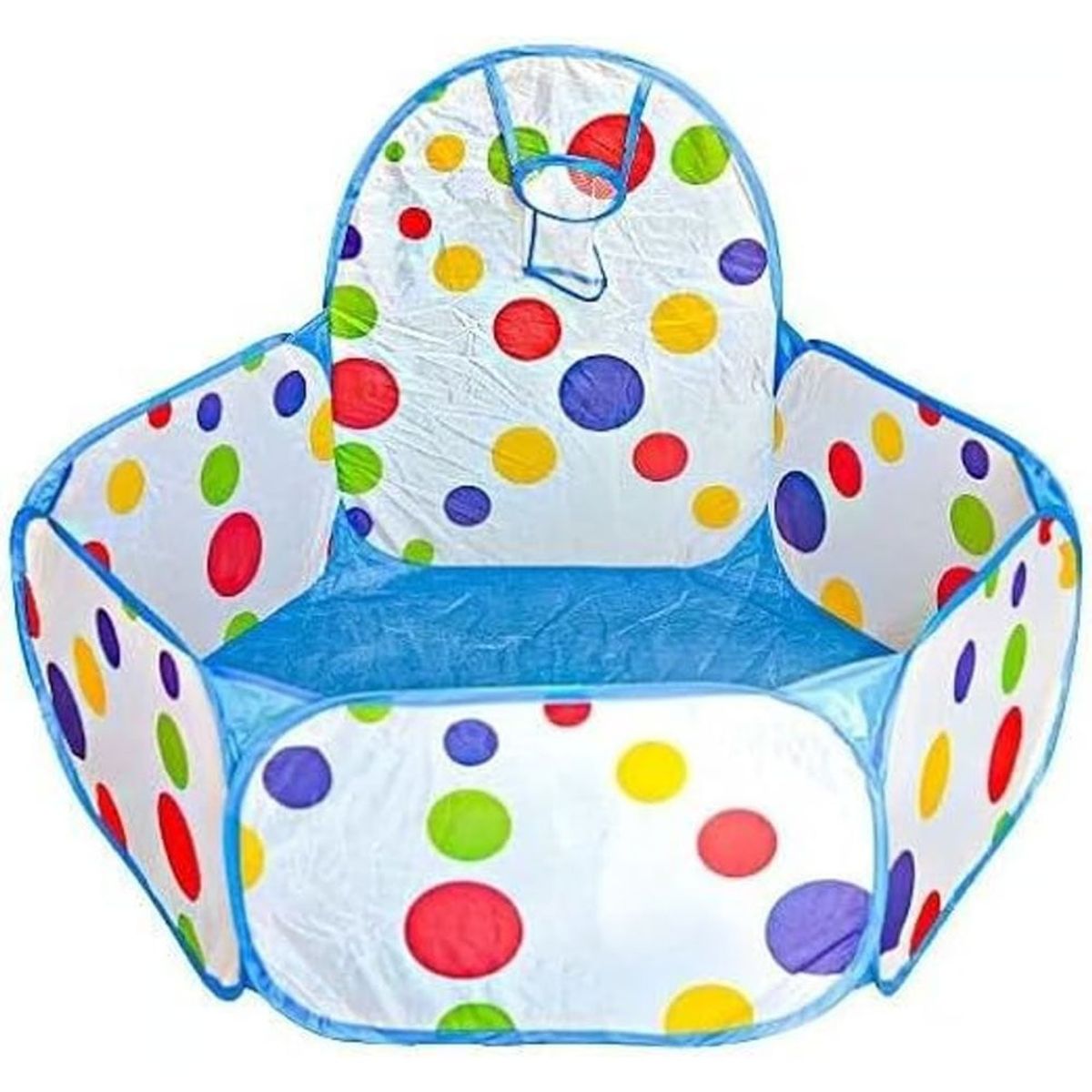 GENERICO - Piscina de Pelotas con Aro para Bebes y Niños Color CELESTE