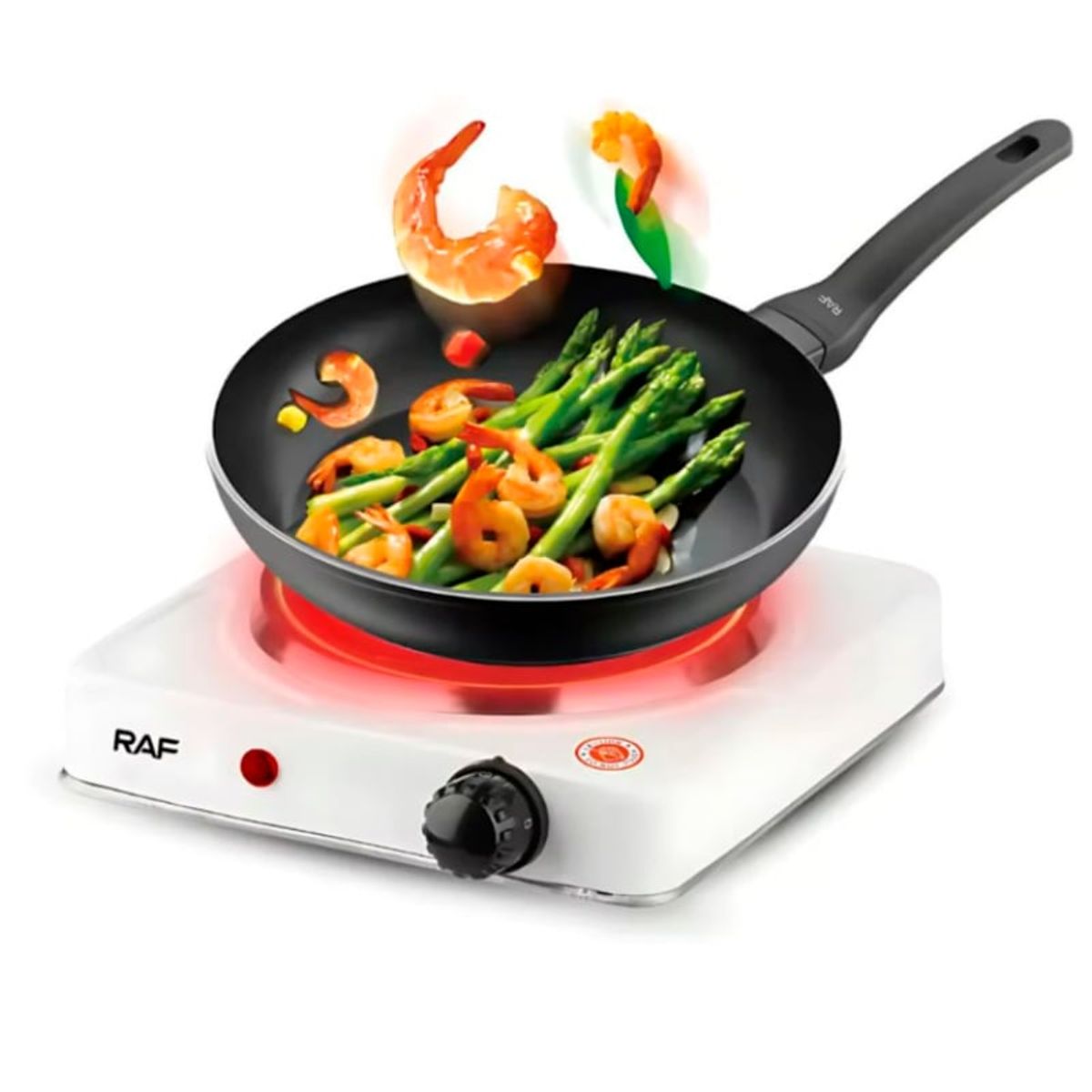 RAFF - Cocina Eléctrica de 1 Hornilla Espiral Portatil