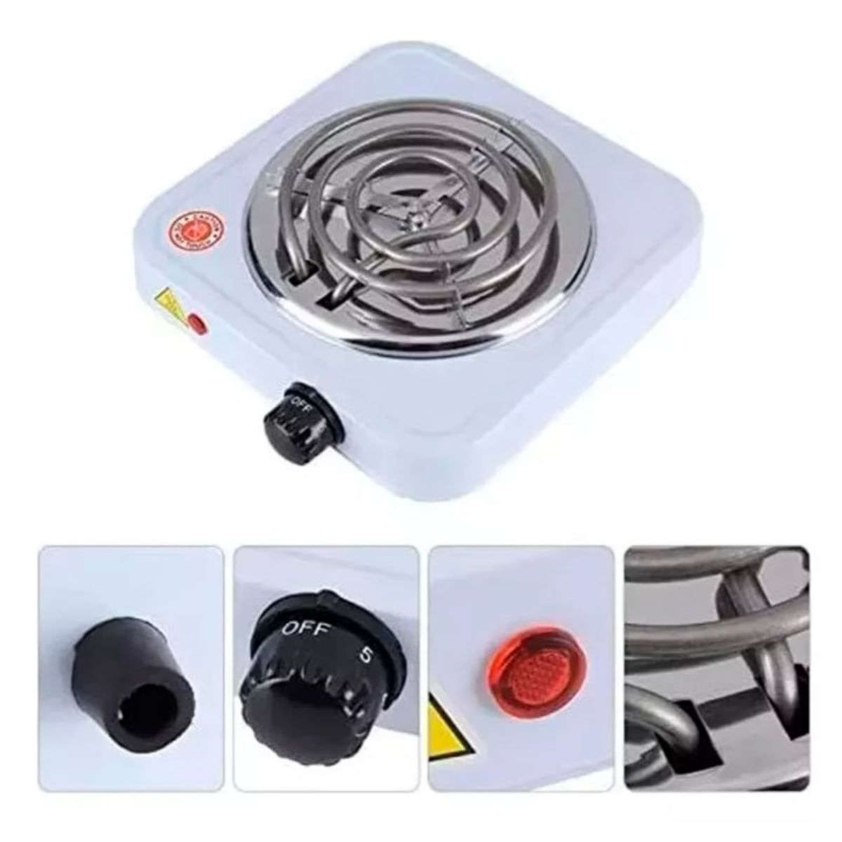 RAFF - Cocina Eléctrica de 1 Hornilla Espiral Portatil